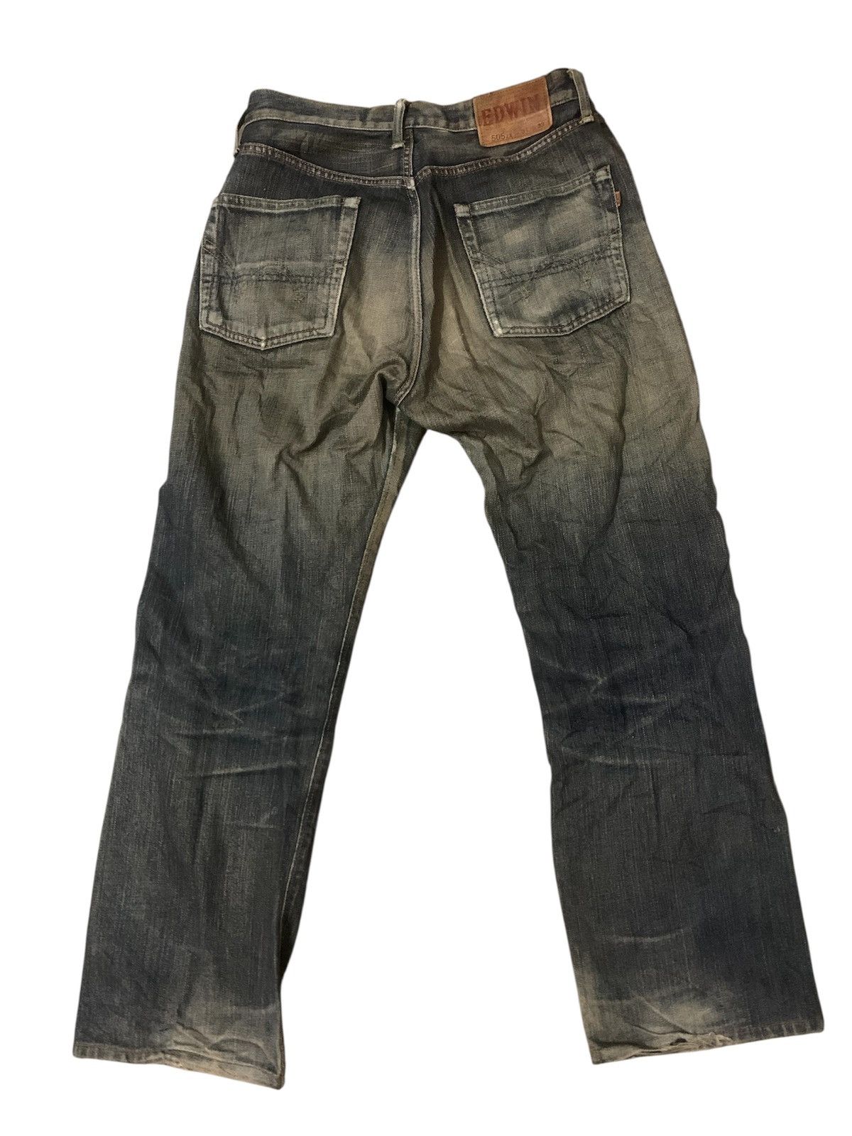 Edwin Edwin 505ZX Flare Distressed Denim Selvedge Jeans Size US 31 - 2 Thumbnail