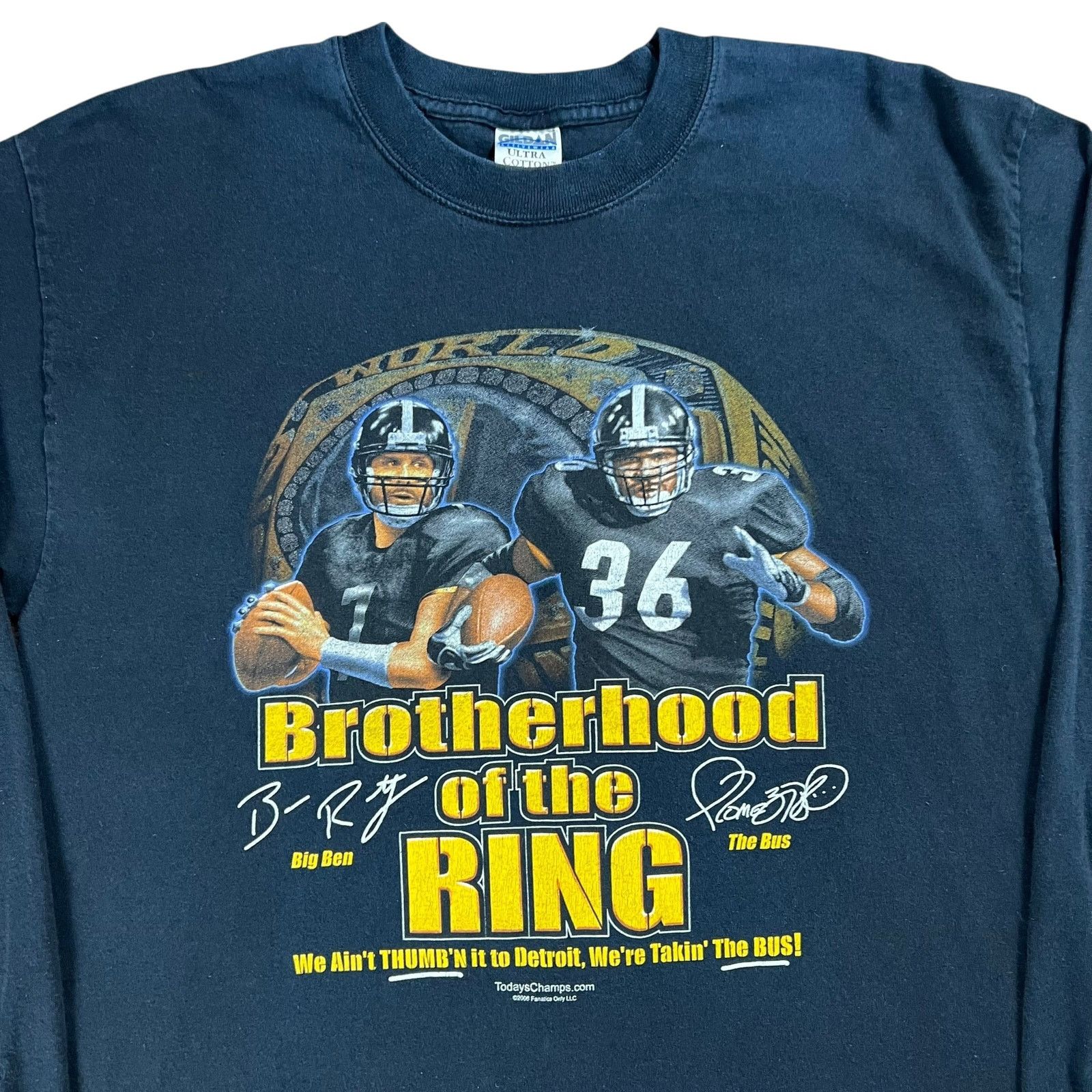 Gildan × NFL × Vintage Vintage 2006 Pittsburgh Steelers Big Ben Bettis long sleeve Size US L / EU 52-54 / 3 - 2 Thumbnail
