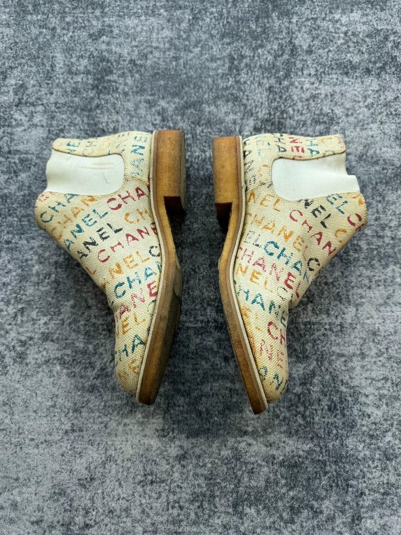 Chanel Chanel Graffiti Logo Ankle Boots -2505 Size US 6 / IT 36 - 4 Thumbnail