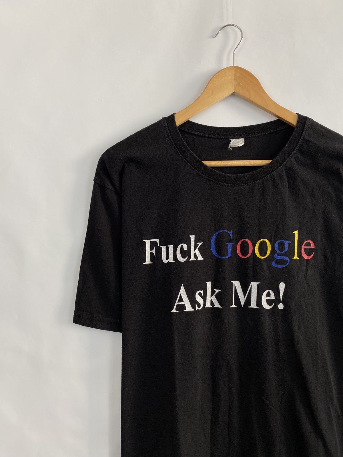 Designer 🇺🇸 Vintage 90s Fuck Google ask me t-shirt rare retro Y2K Size US L / EU 52-54 / 3 - 3 Thumbnail