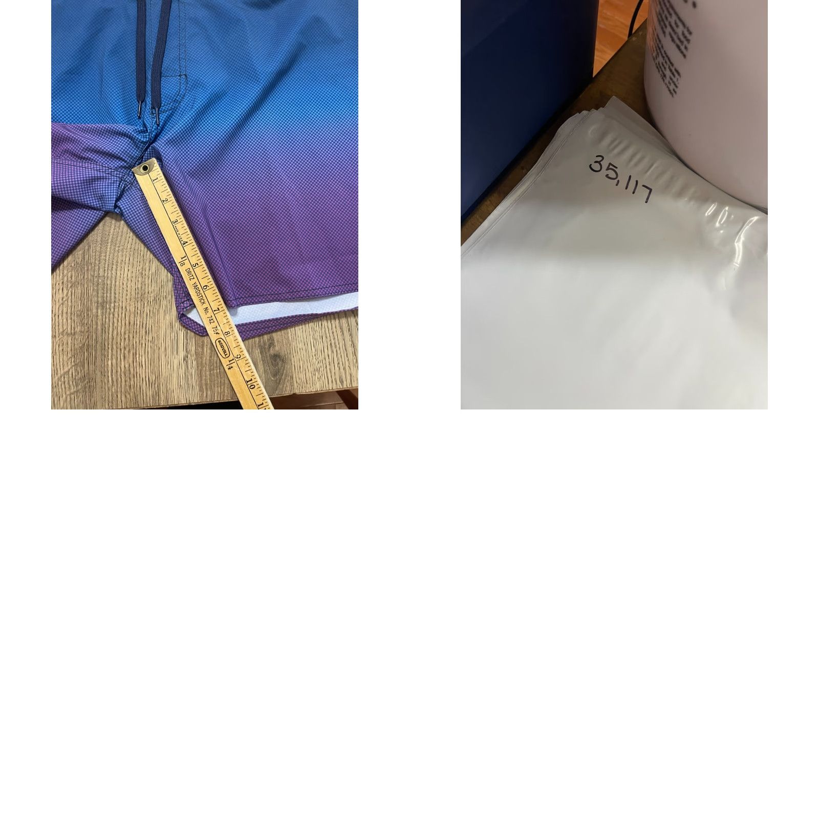 Vintage NWT Desde Mexico Shorts Men's 38 Blue Black Purple Swim Trunks Size US 38 / EU 54 - 9 Thumbnail
