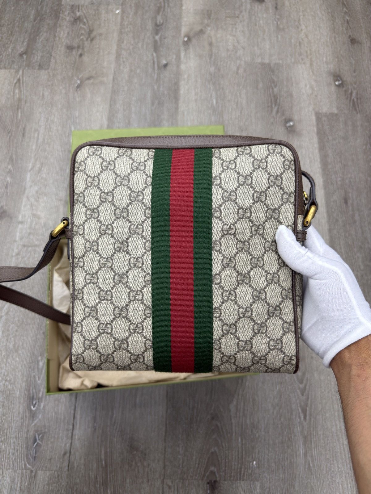 Gucci Gucci Ophidia GG Small Messenger Bag Beige/Ebony Size ONE SIZE - 6 Thumbnail