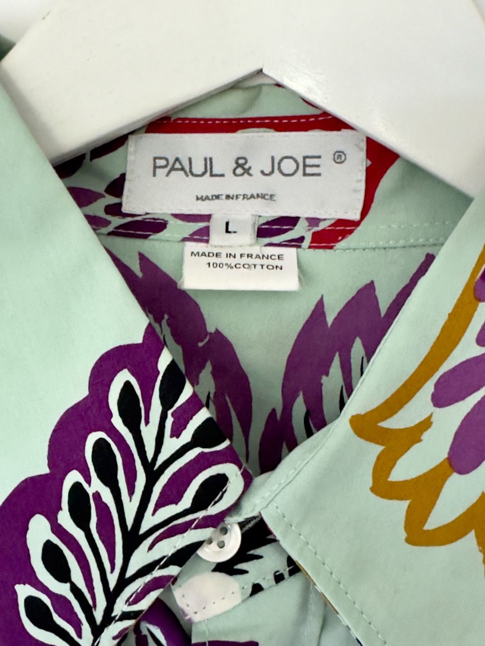 Paul & Joe Floral Print Cotton Button-Down Shirt Made in France L Size US L / EU 52-54 / 3 - 2 Thumbnail