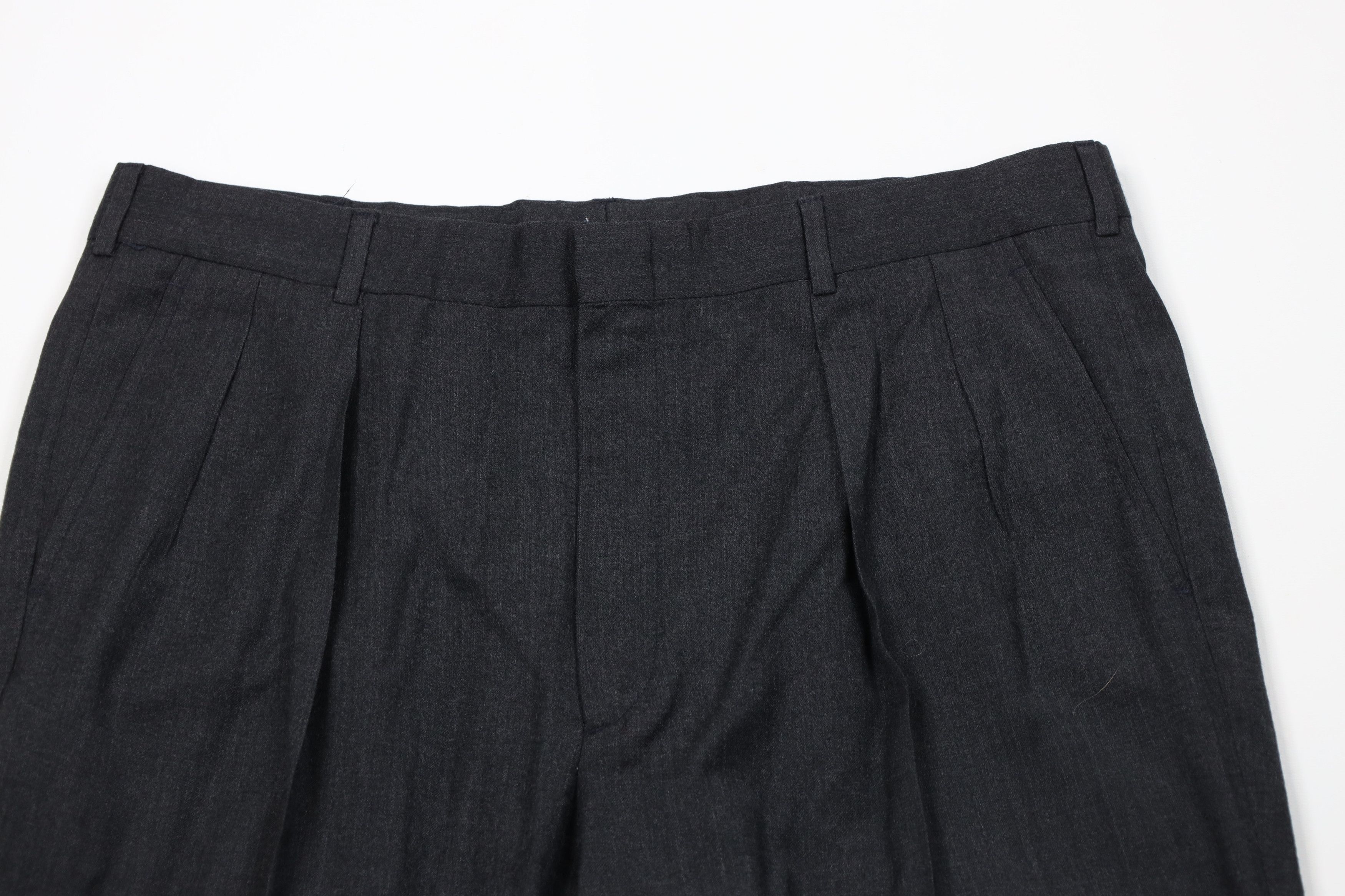 Lands' End Vintage 80s Lands End Wide Leg Chino Pants Charcoal Gray USA Size US 38 / EU 54 - 2 Thumbnail