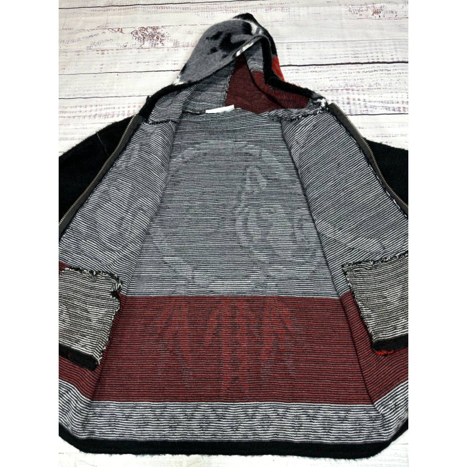 Vintage Vtg Mens Hooded Wool Zip Up Cardigan Sweater M Black Wolf Dreamcatcher Size US M / EU 48-50 / 2 - 5 Thumbnail