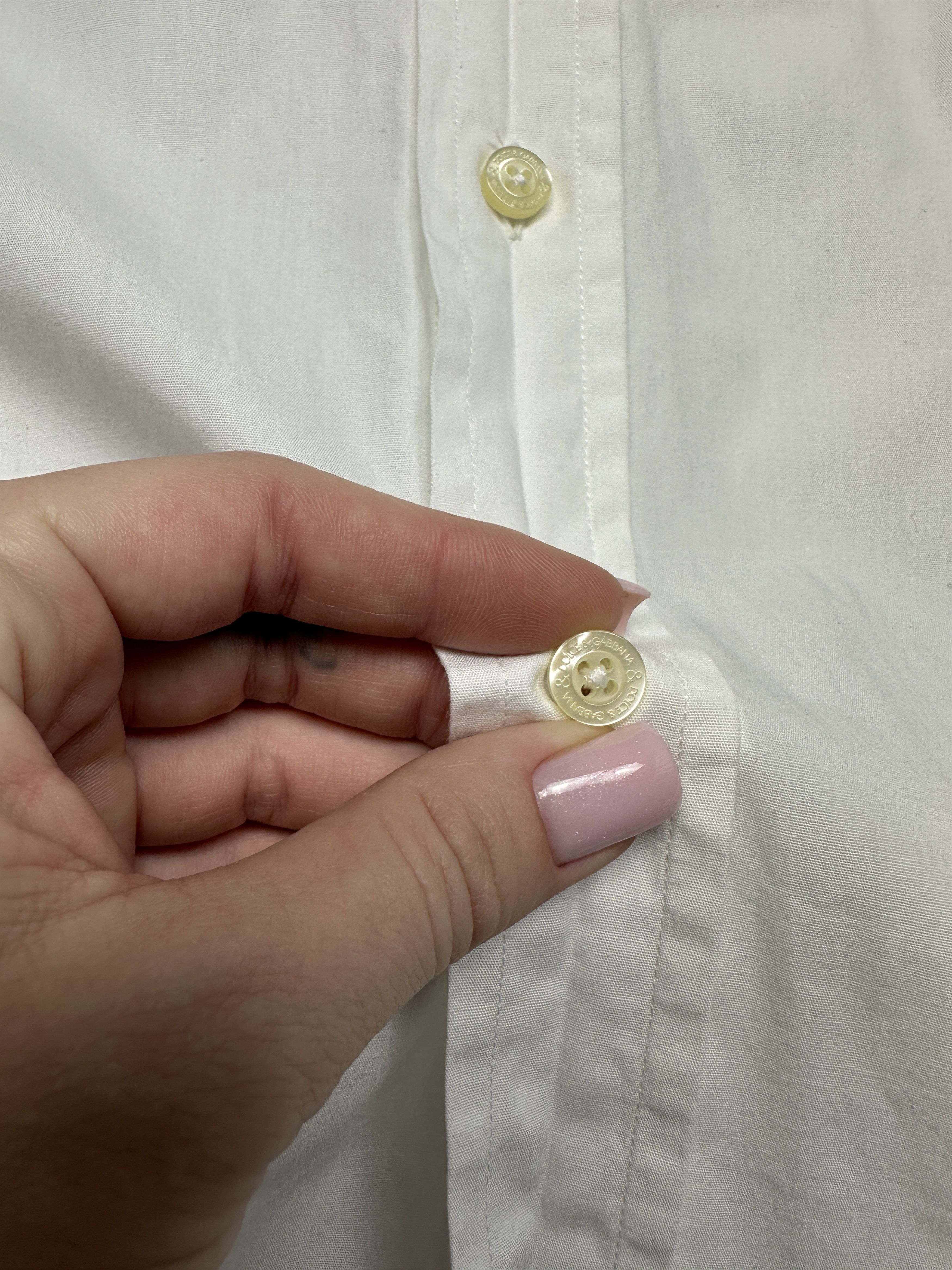 Dolce & Gabbana Dolce & Gabbana Vintage Mens Long Sleeve White Shirt Size US L / EU 52-54 / 3 - 6 Thumbnail