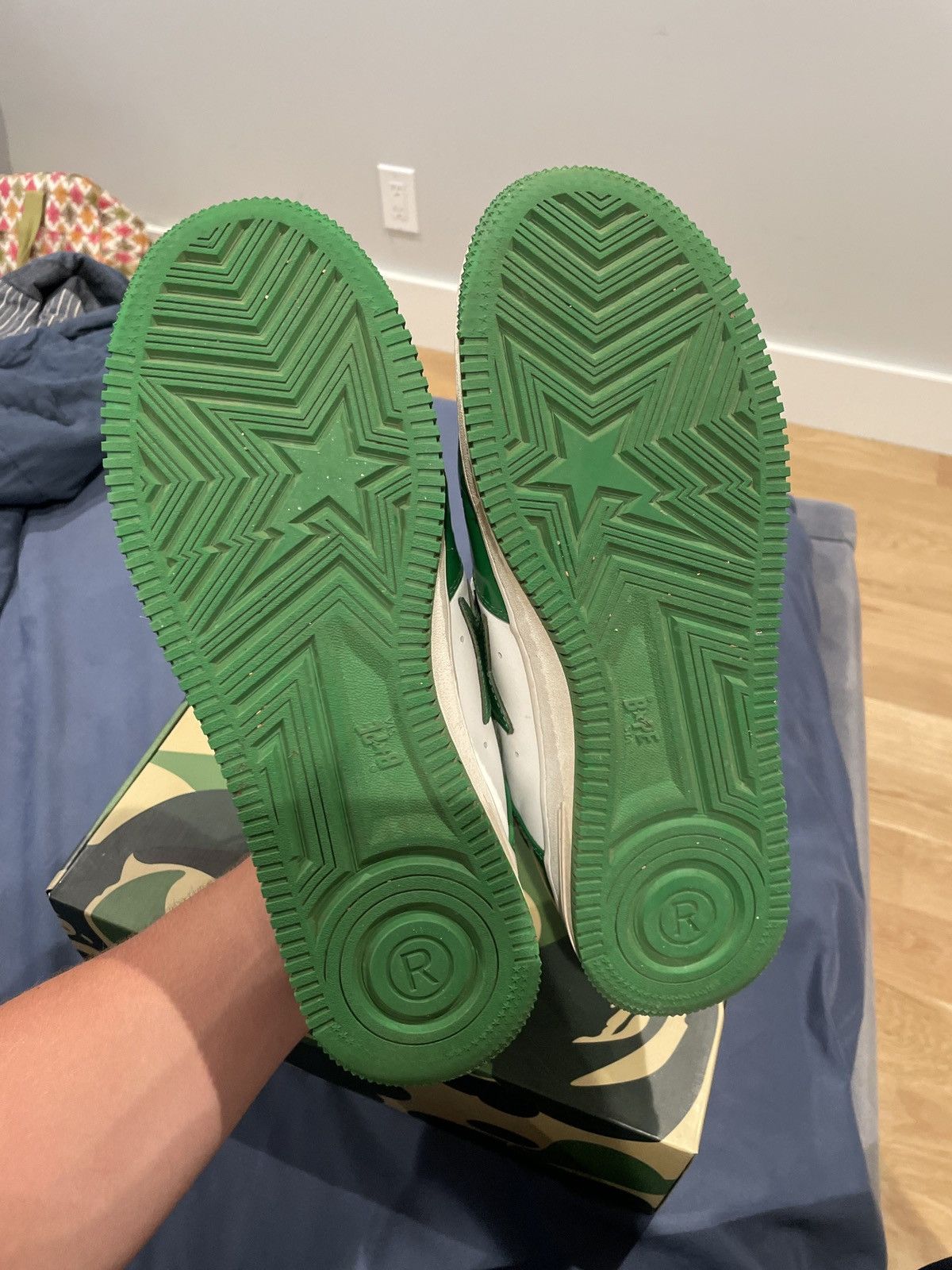 Bape Bapesta ‘Green’ Size US 12 / EU 45 - 5 Thumbnail