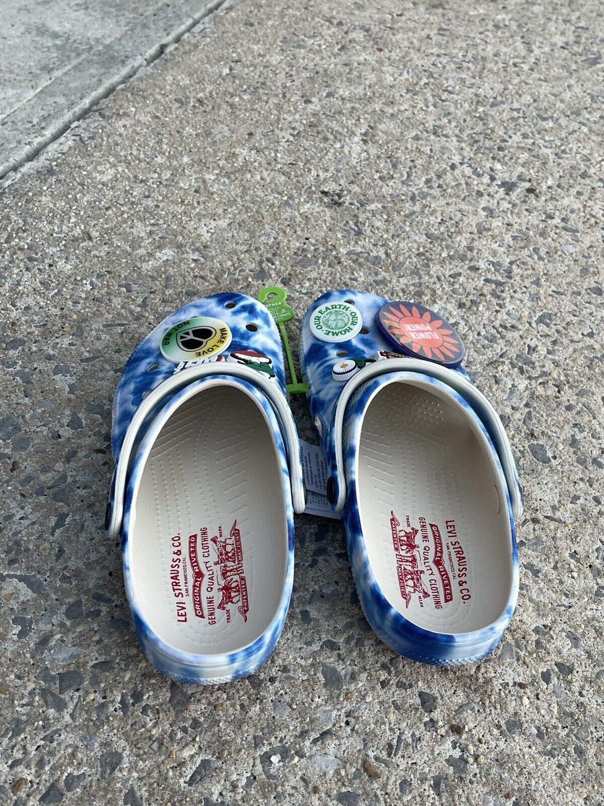 Crocs Levi's x Crocs Men's Sz 10 Limited Edition Jibbitz 501 Blue Size US 10 / EU 43 - 3 Thumbnail