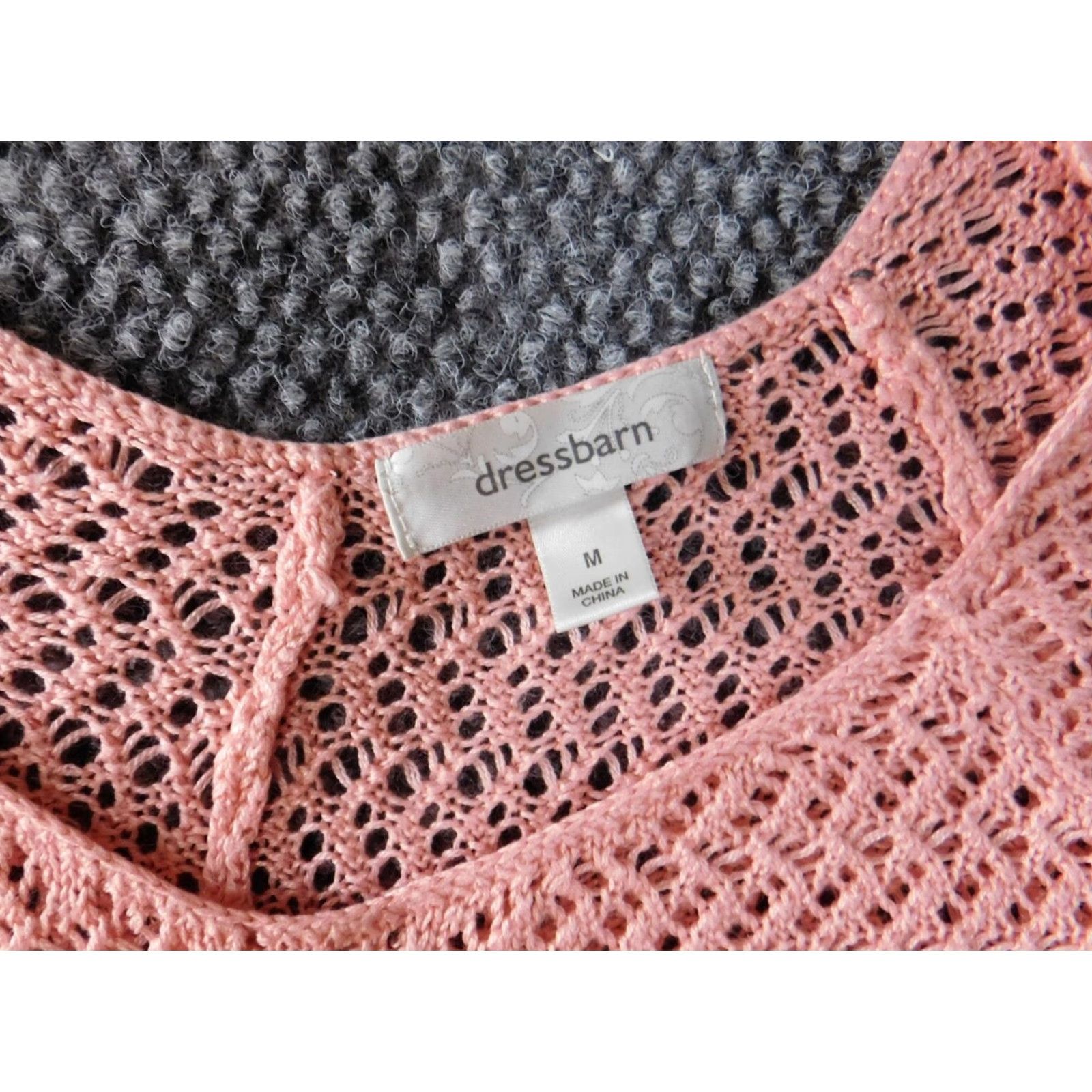 Vintage Dressbarn Womens Blouse Medium Pink Short Sleeve Crew Neck Pullover Knit Acrylic Ruffle Casual Size M / US 6-8 / IT 42-44 - 4 Thumbnail