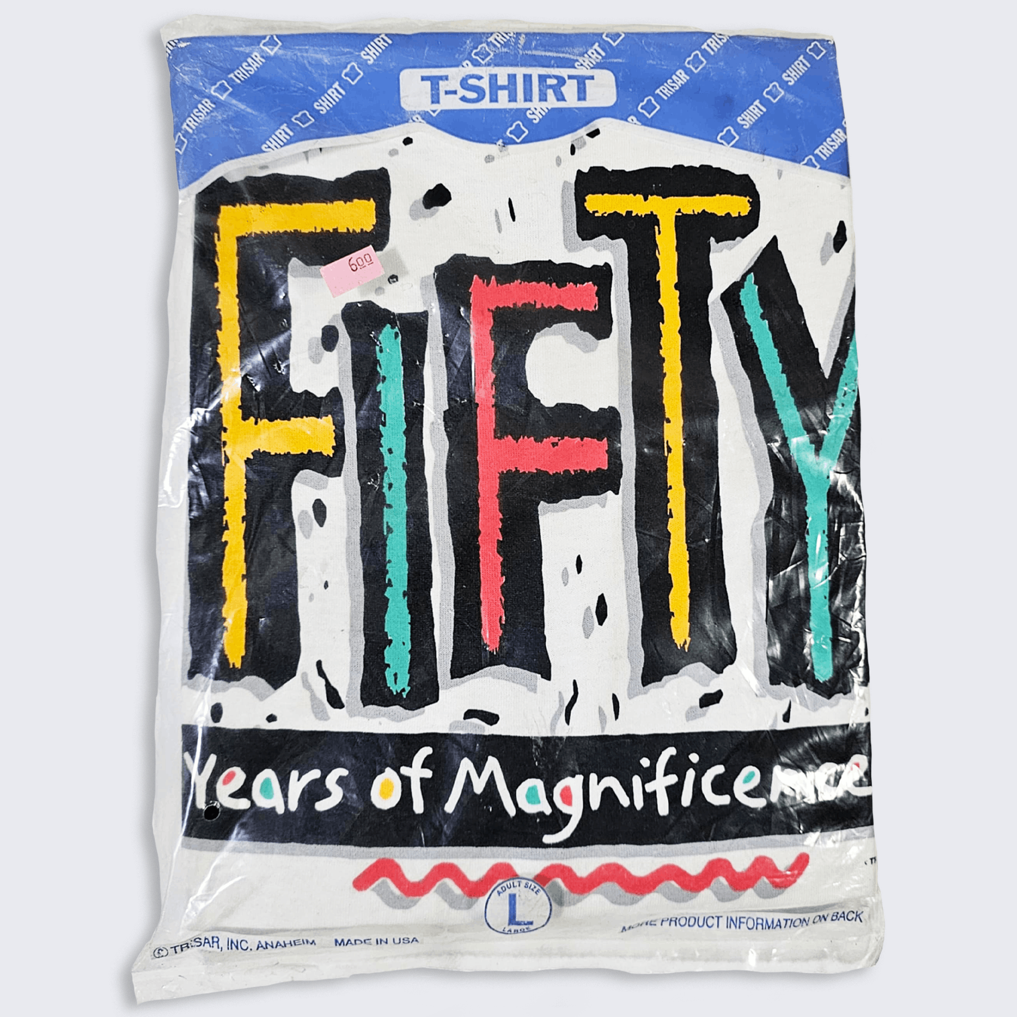 Hanes Hanes Vintage 90s Fifty Years of Magnificence T-Shirt Size US L / EU 52-54 / 3 - 1 Thumbnail