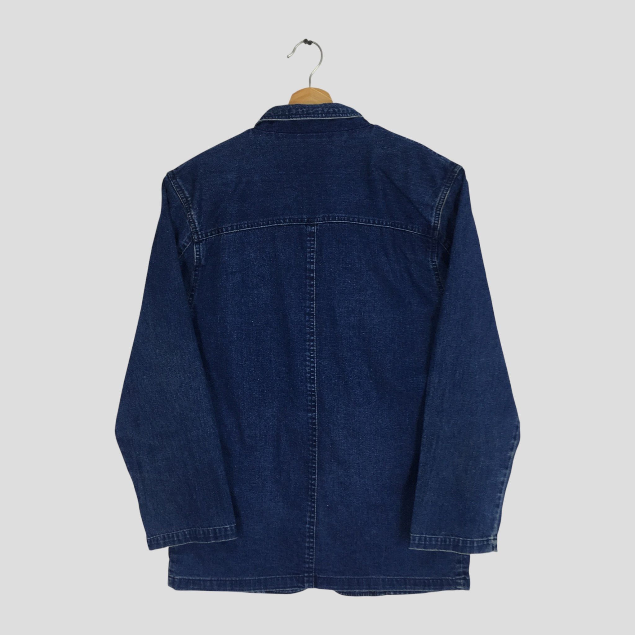 Japanese Brand Vintage 90's Hero Man Denim Worker Jacket Indigo Blue Size US M / EU 48-50 / 2 - 2 Thumbnail