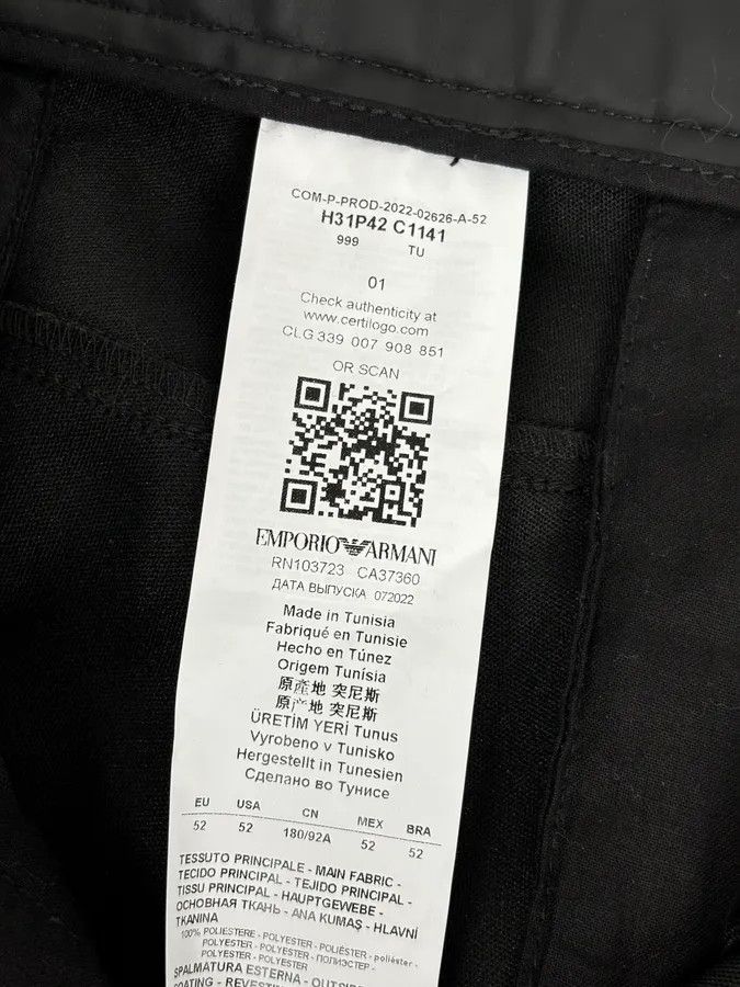 Emporio Armani AW2022 Emporio Armani Black Eco Leather Cargo Pants Size US 34 / EU 50 - 13 Thumbnail