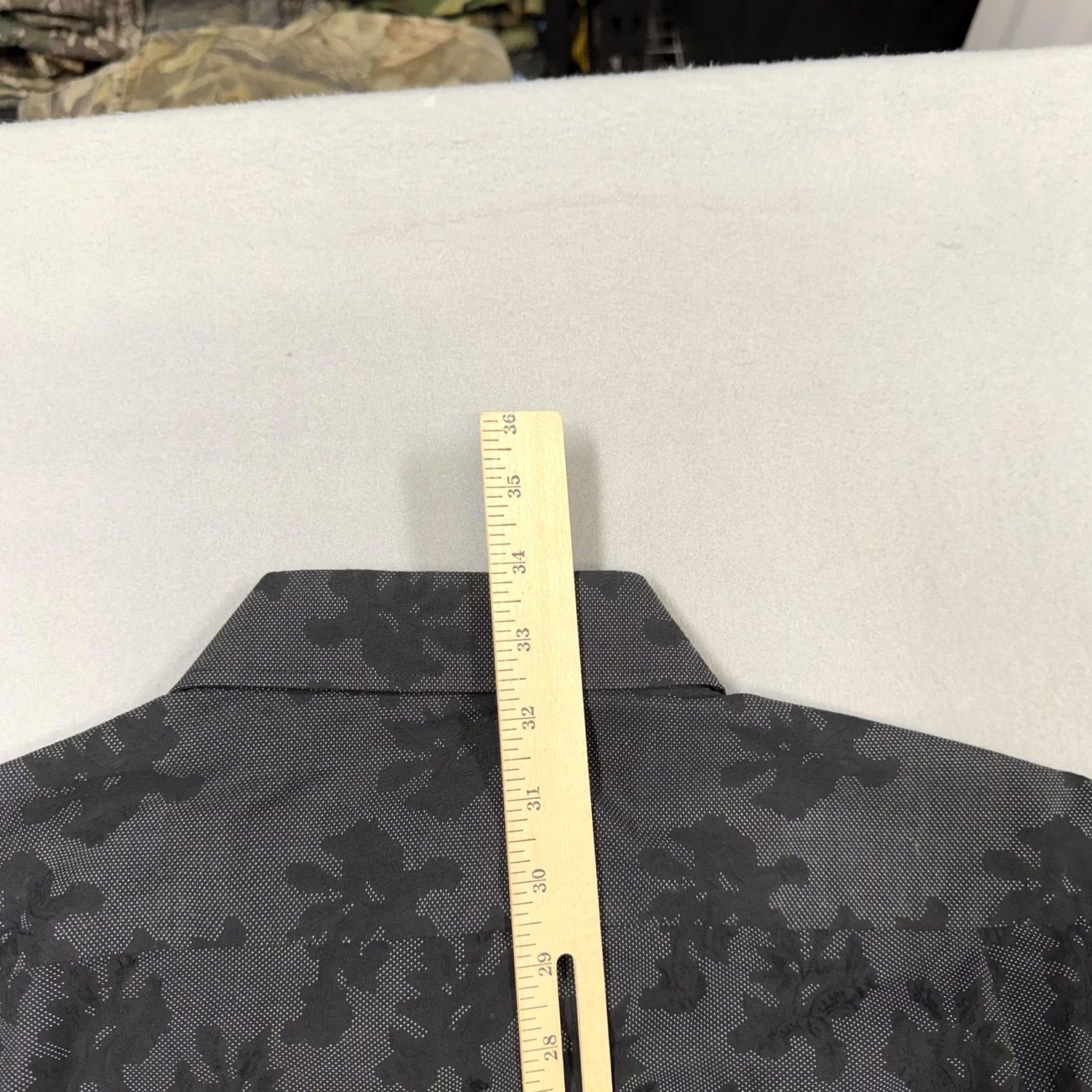 Luchiano Visconti Luchiano Visconti Shirt Mens XL Gray Floral Mercerized Cotton Button Long Sleeve Size US XL / EU 56 / 4 - 7 Thumbnail