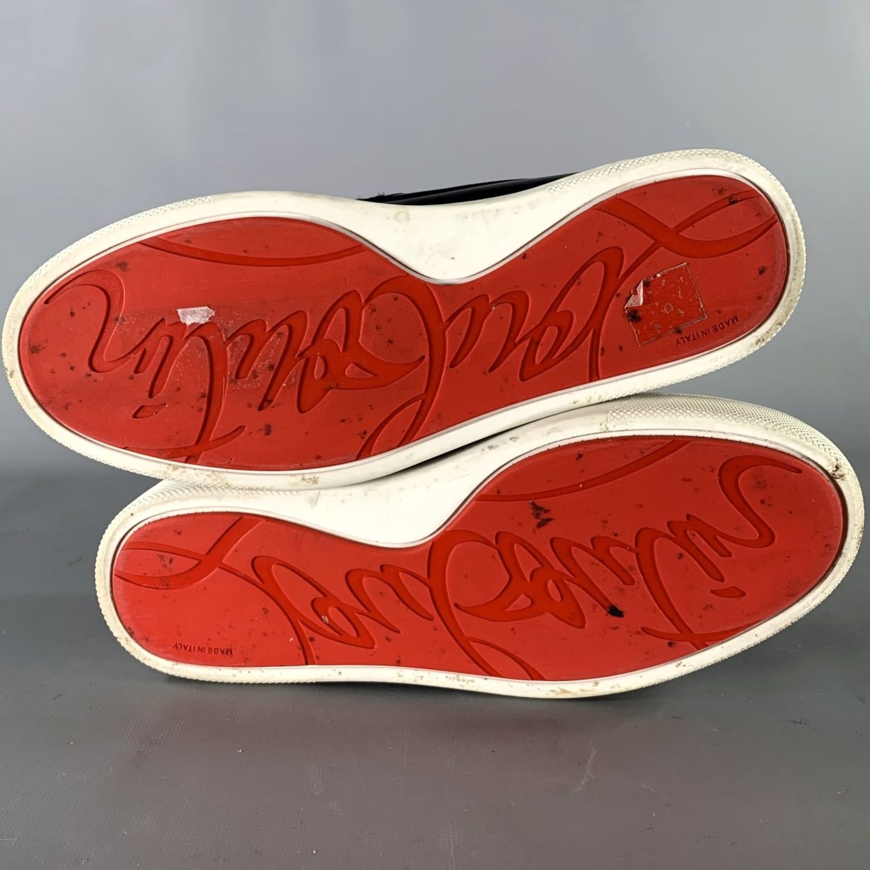 Christian Louboutin CHRISTIAN LOUBOUTIN Leather Yacht Loafers Black Red Color Block Size 6 Size US 6 / EU 39 - 6 Thumbnail