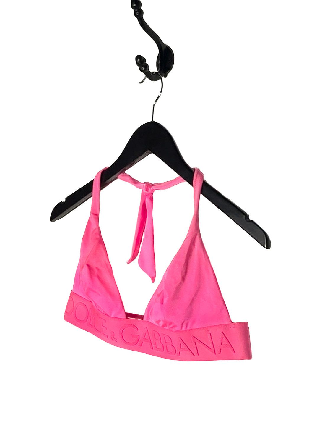 Dolce & Gabbana Dolce & Gabbana Hot Pink Logo Jacquard 2-Pieces Bikini Size ONE SIZE - 3 Thumbnail