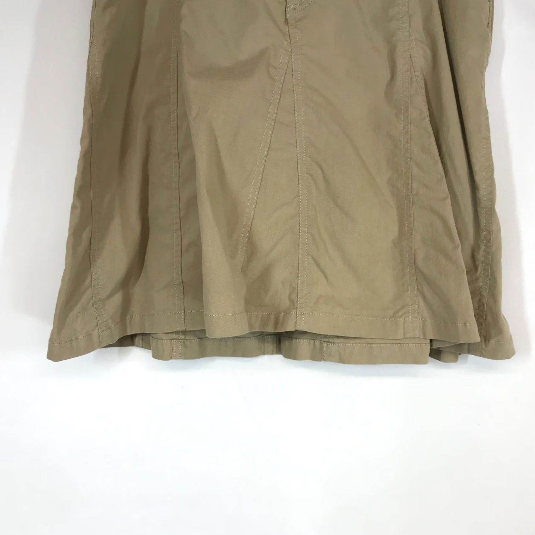 Vintage Kuhl Skirt Cargo Midi Pockets Button Pleated A line Khaki Beige Women Size 4 Series Outdoor Casual Travel Size 27" / US 4 / IT 40 - 3 Thumbnail