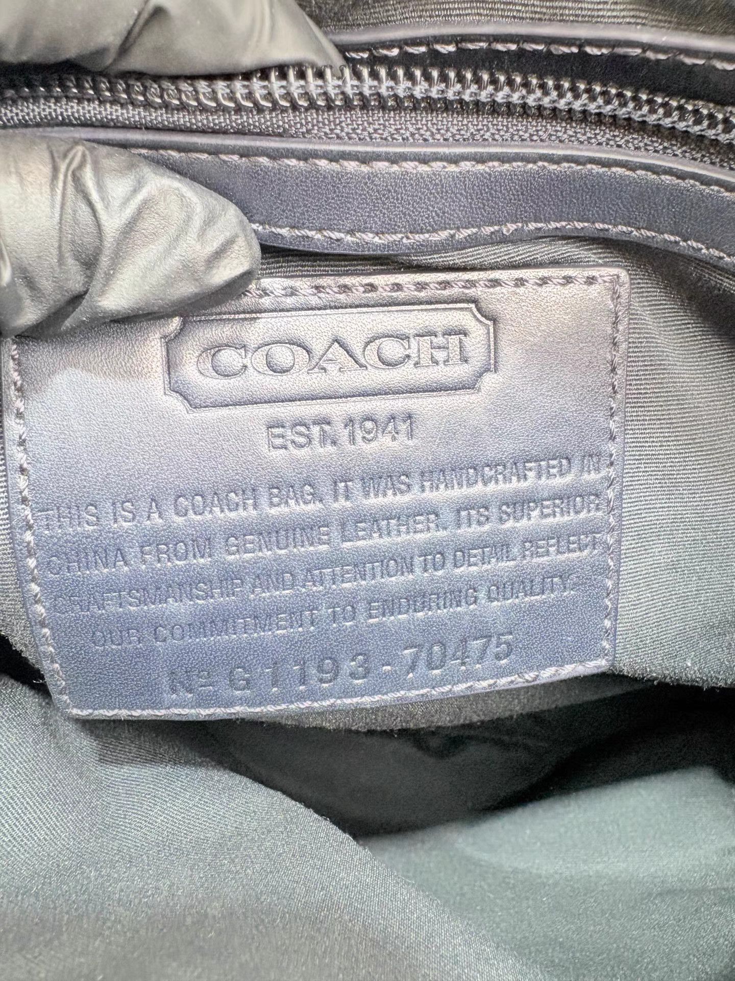Coach COACH Black Full Leather Messenger Bag Crossbody Bag Size ONE SIZE - 8 Thumbnail