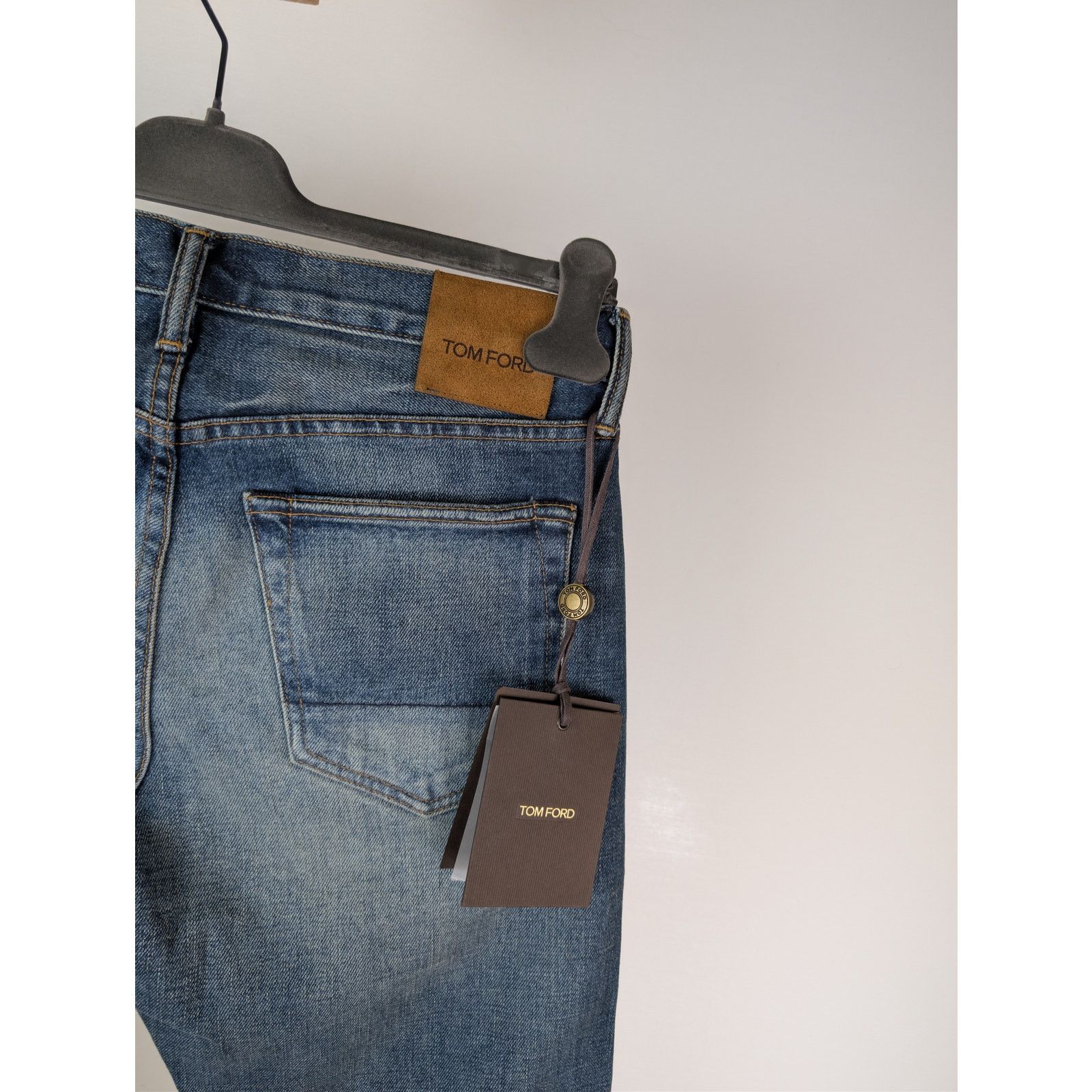 Tom Ford o1rshd1 Slim Fit Denim Jeans in Washed Dark Indigo Size US 32 / EU 48 - 15 Thumbnail