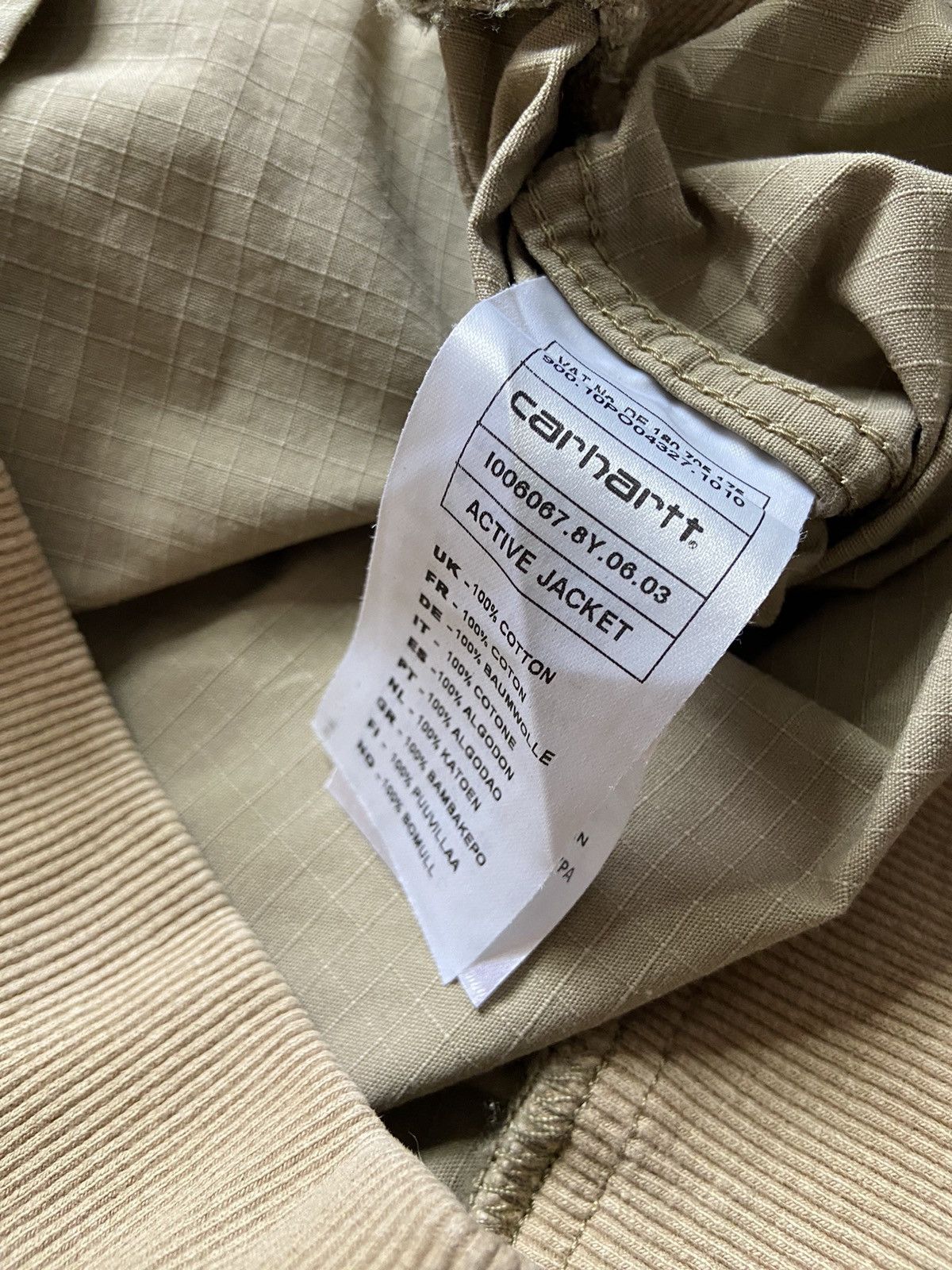 Carhartt Vinatge Carhartt Active Jacket Beige Size US L / EU 52-54 / 3 - 4 Thumbnail