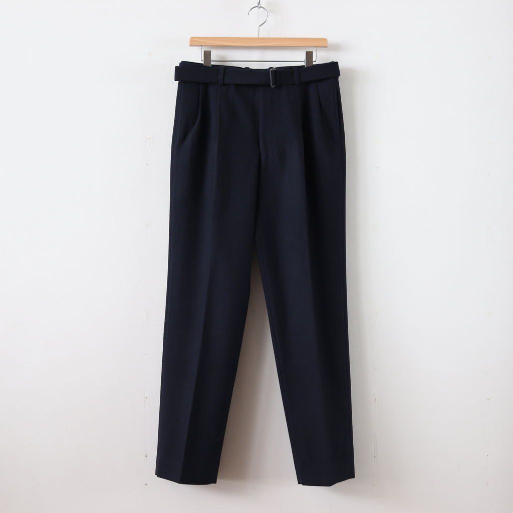 Pre-owned Wool Cashmere Flannel Slacks In Navy