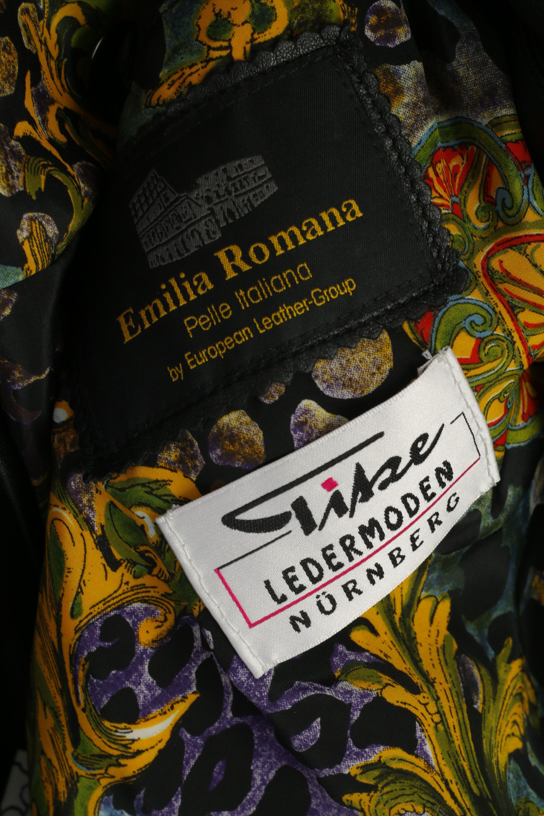 Vintage Emilia Romana Women M Jacket Black Leather 8828 Size M / US 6-8 / IT 42-44 - 7 Thumbnail