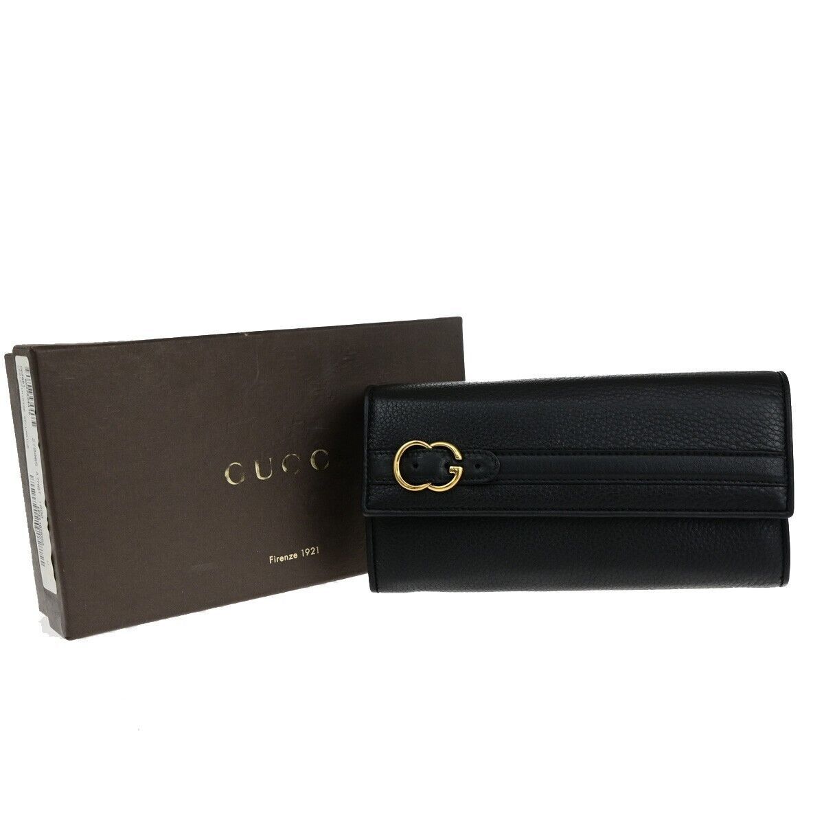 Gucci Logo Black Leather Wallet (Pre-Owned) Size ONE SIZE - 1 Thumbnail