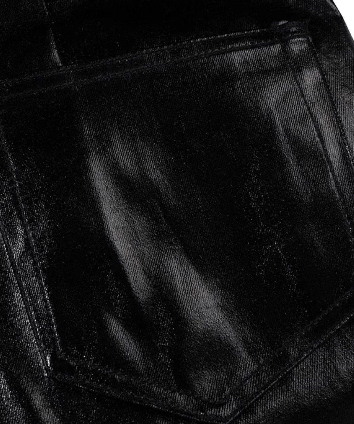 Jean × Vintage Men Wide Leg Coating Glossy Leather Jean Size US 31 - 8 Thumbnail