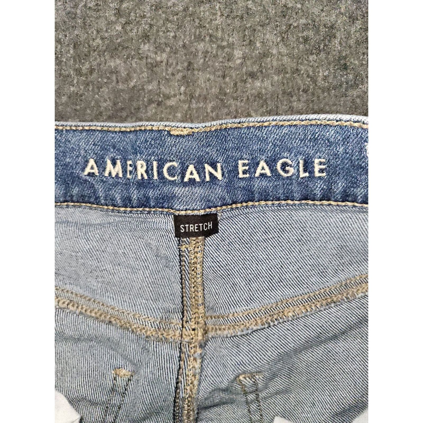 American Eagle Outfitters 90s Boyfriend Jeans - American Eagle High Rise 6 Wash Blue Distressed Y2K Size 28" / US 6 / IT 42 - 2 Thumbnail