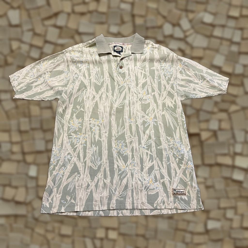 Tommy Bahama Tommy Bahama Polo Shirt Men's Medium Bamboo Trees Short Sleeve Green Floral Casual Modern 100% Cotton Short Sleeve Size US M / EU 48-50 / 2 - 1 Thumbnail