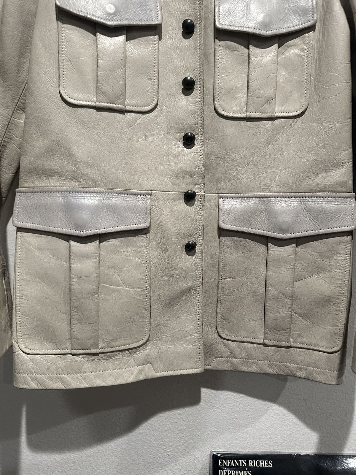 Saint Laurent Paris SS19 Travis Scott Runway Sample Leather Safari Jacket 46 Size US S / EU 44-46 / 1 - 5 Thumbnail