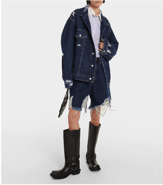 Acne Studios Acne Studios Distressed Denim Jacket Size S / US 4 / IT 40 - 1 Thumbnail