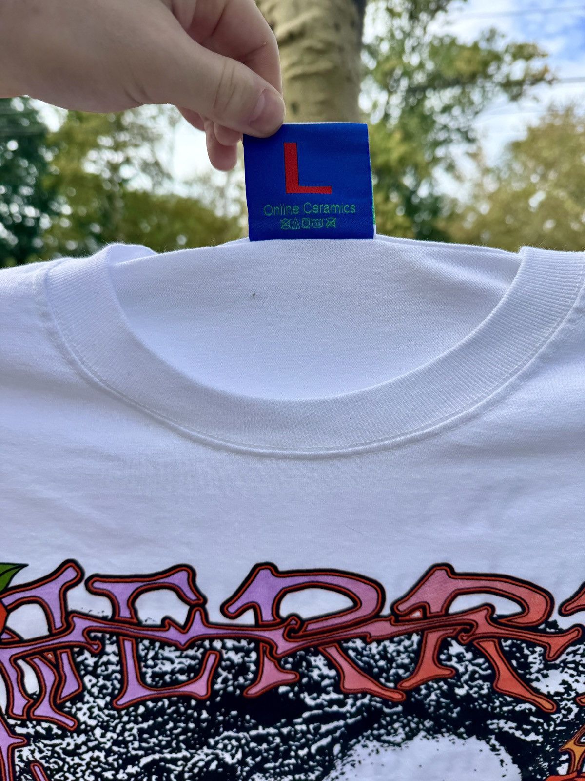 Grateful Dead × Online Ceramics Online Ceramics Jerry Garcia Grateful Dead PeacefulTshirt Size US L / EU 52-54 / 3 - 3 Thumbnail