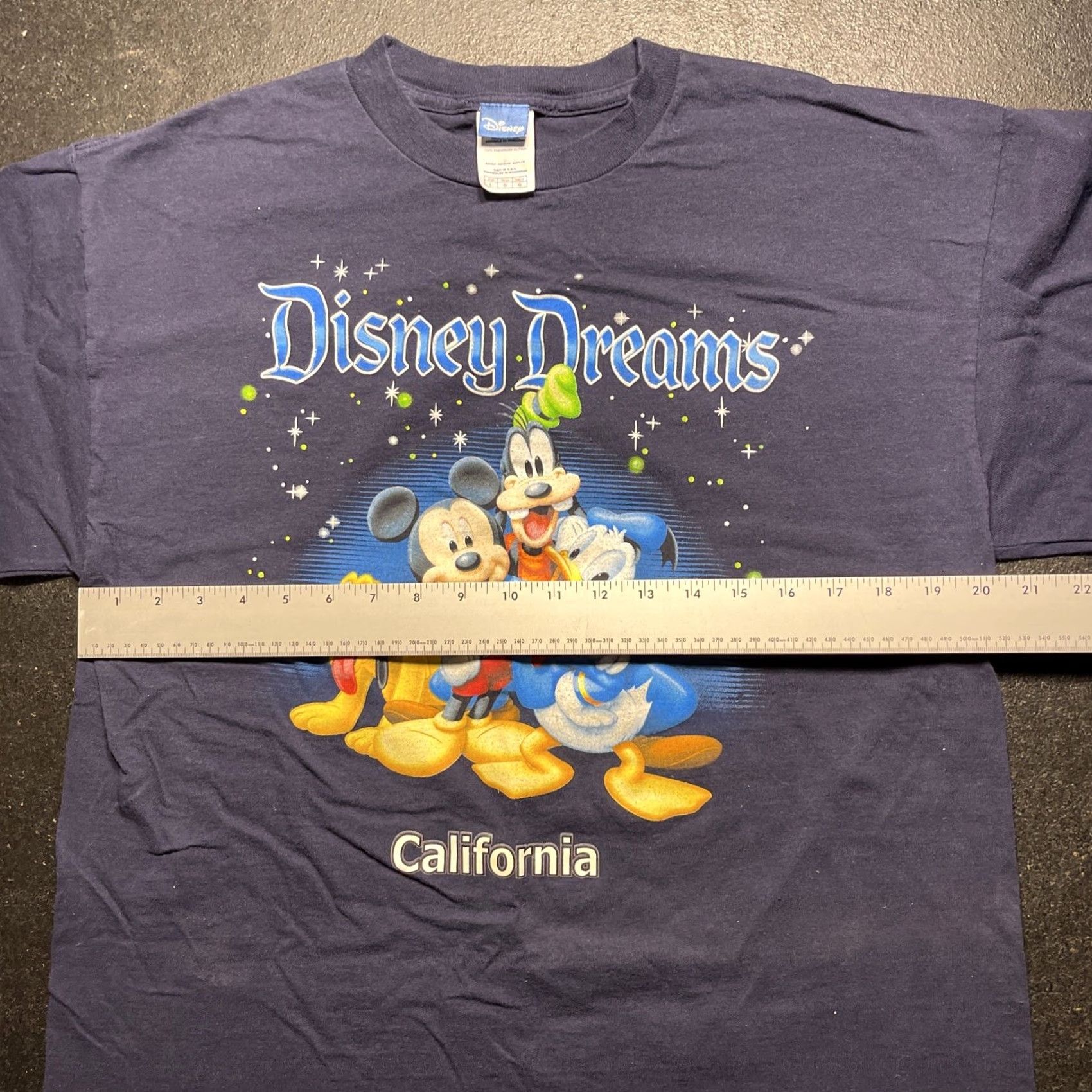 Disney VINTAGE Disney Dreams California Short Sleeve Graphic Print T-Shirt Large Men Blue Disney Mickey Mouse 90s Classic USA Shirt Size US L / EU 52-54 / 3 - 5 Thumbnail