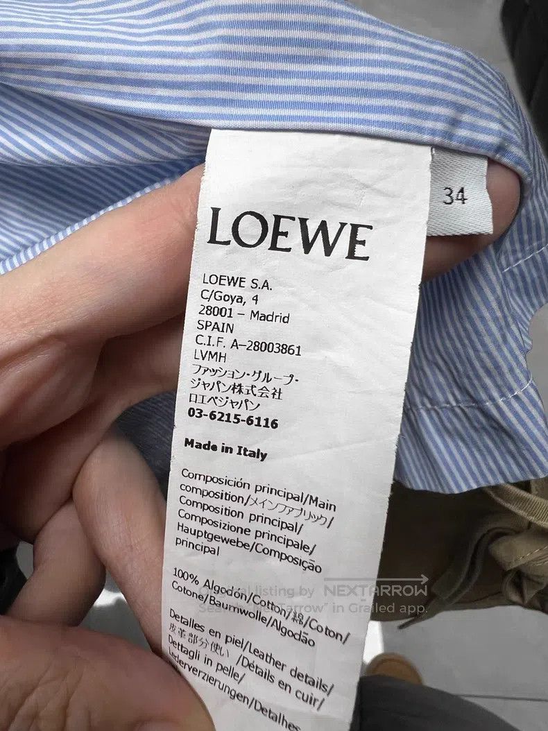 Loewe Loewe Khaki Trench Coat, 100% Cotton with Leather Details, Size XXS / US 00 / IT 34 - 4 Thumbnail