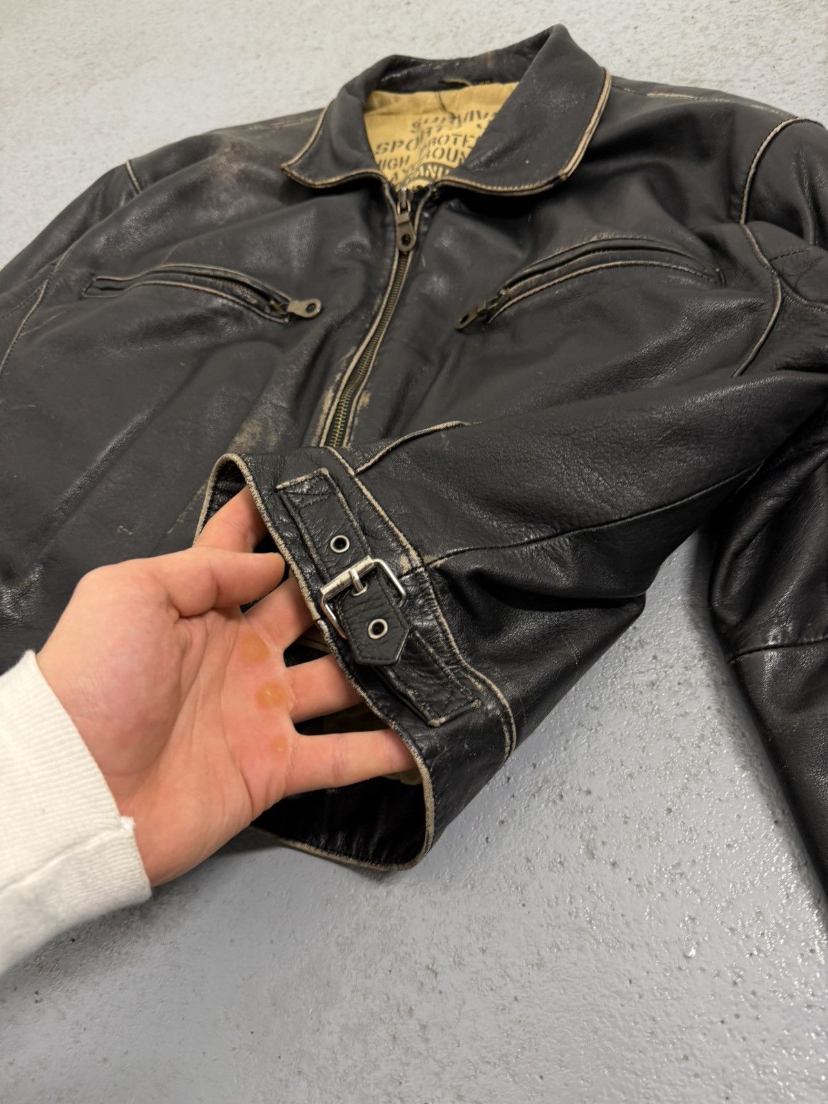 Genuine Leather Vintage Altantic Shores Key West Florida Leather Jacket Size US M / EU 48-50 / 2 - 7 Thumbnail