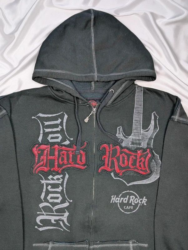 Hard Rock Cafe Rare Vintage Zip Hoodie Hard Rock Affliction opium y2k 90s Size US L / EU 52-54 / 3 - 2 Thumbnail