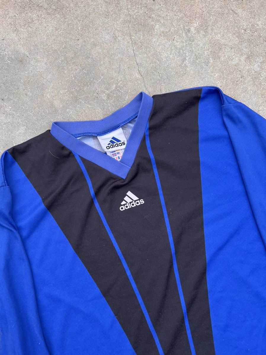 Adidas Y2k Blue Adidas Soccer Long Sleeve Jersey Size US S / EU 44-46 / 1 - 2 Thumbnail