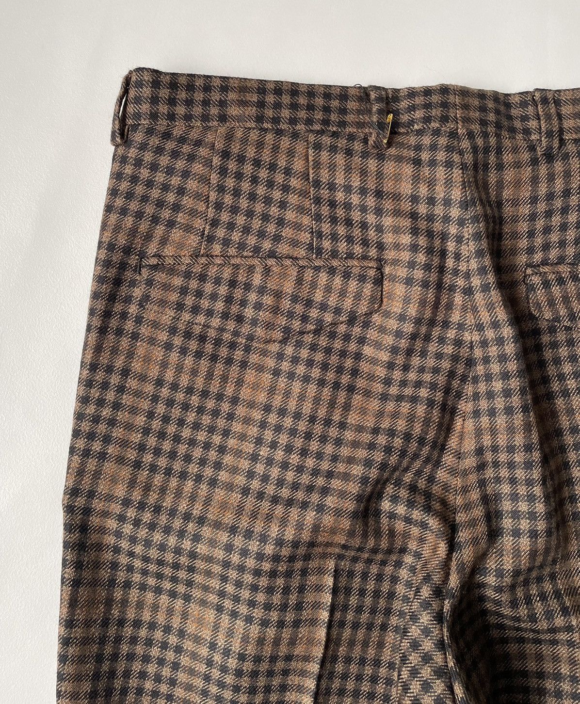 Dries Van Noten A/W 22 Brown Check Wool Trousers Size US 34 / EU 50 - 12 Thumbnail