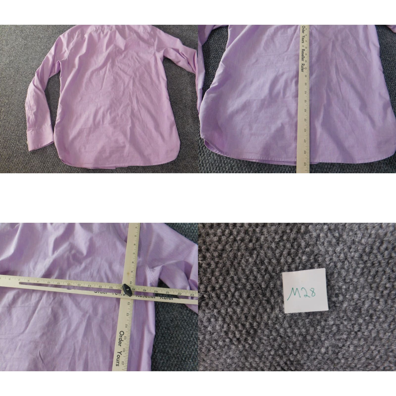 Vintage Fairlane Mens Shirt Medium Purple Button-Up Slim Classic Canvas Cotton Size US M / EU 48-50 / 2 - 8 Thumbnail