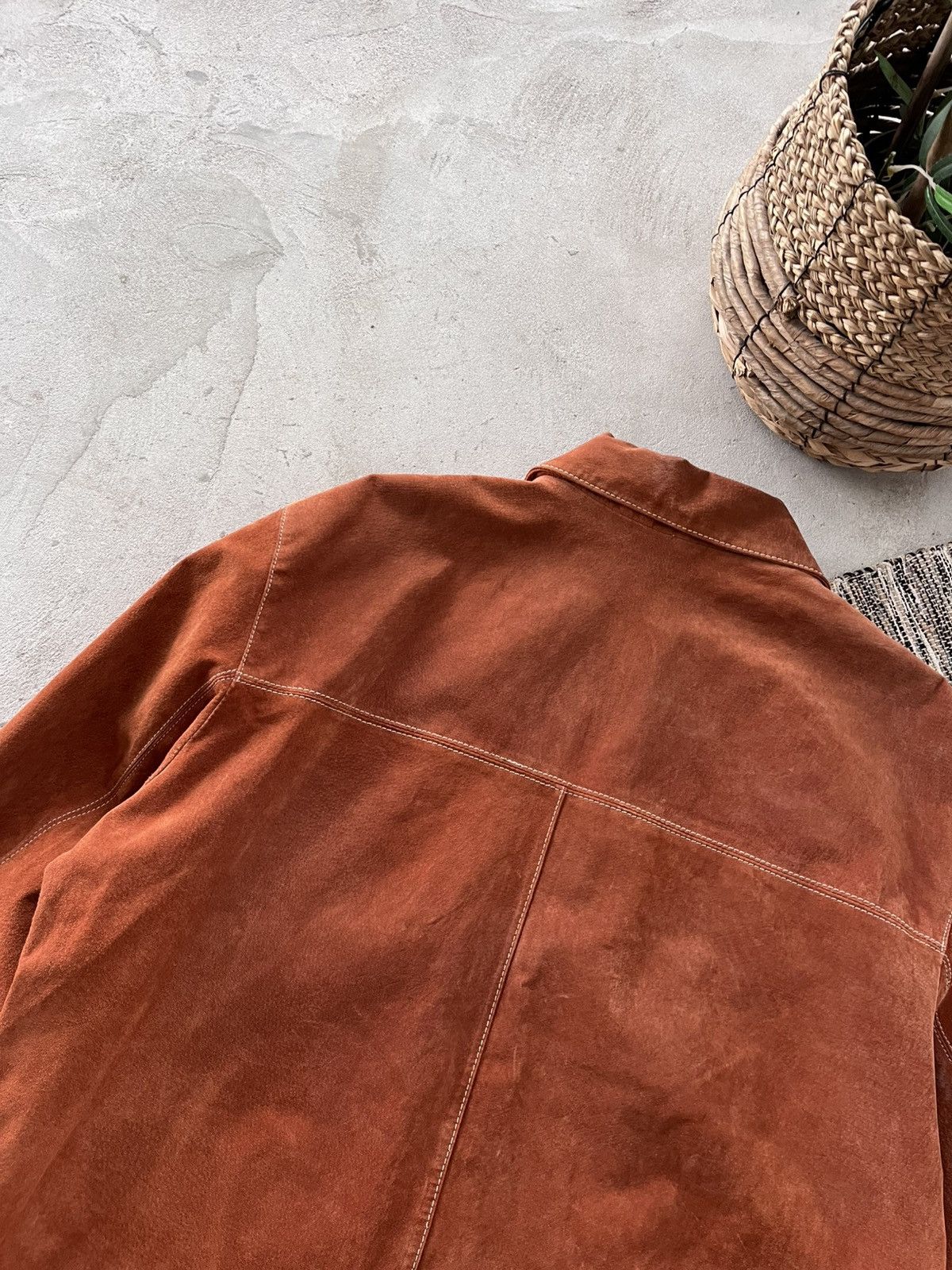 Genuine Leather Vintage Avantgarde Brown Orange Leather Coach Jacket Y2K Size US XL / EU 56 / 4 - 12 Thumbnail