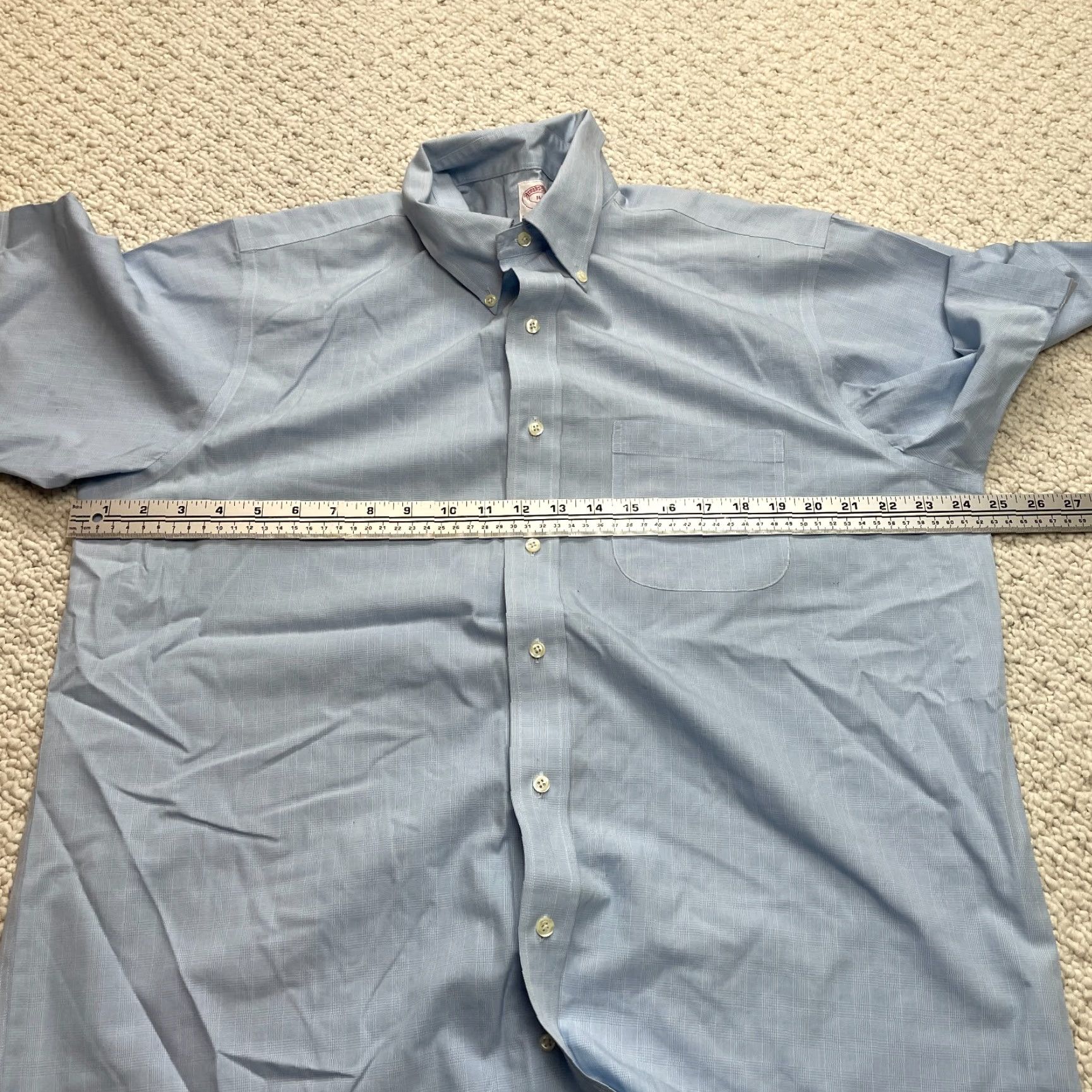 Brooks Brothers Brooks Brothers 346 Button-Down Polo Shirt Blue Short Sleeve Collared Mens 16.5 Size US XL / EU 56 / 4 - 7 Thumbnail