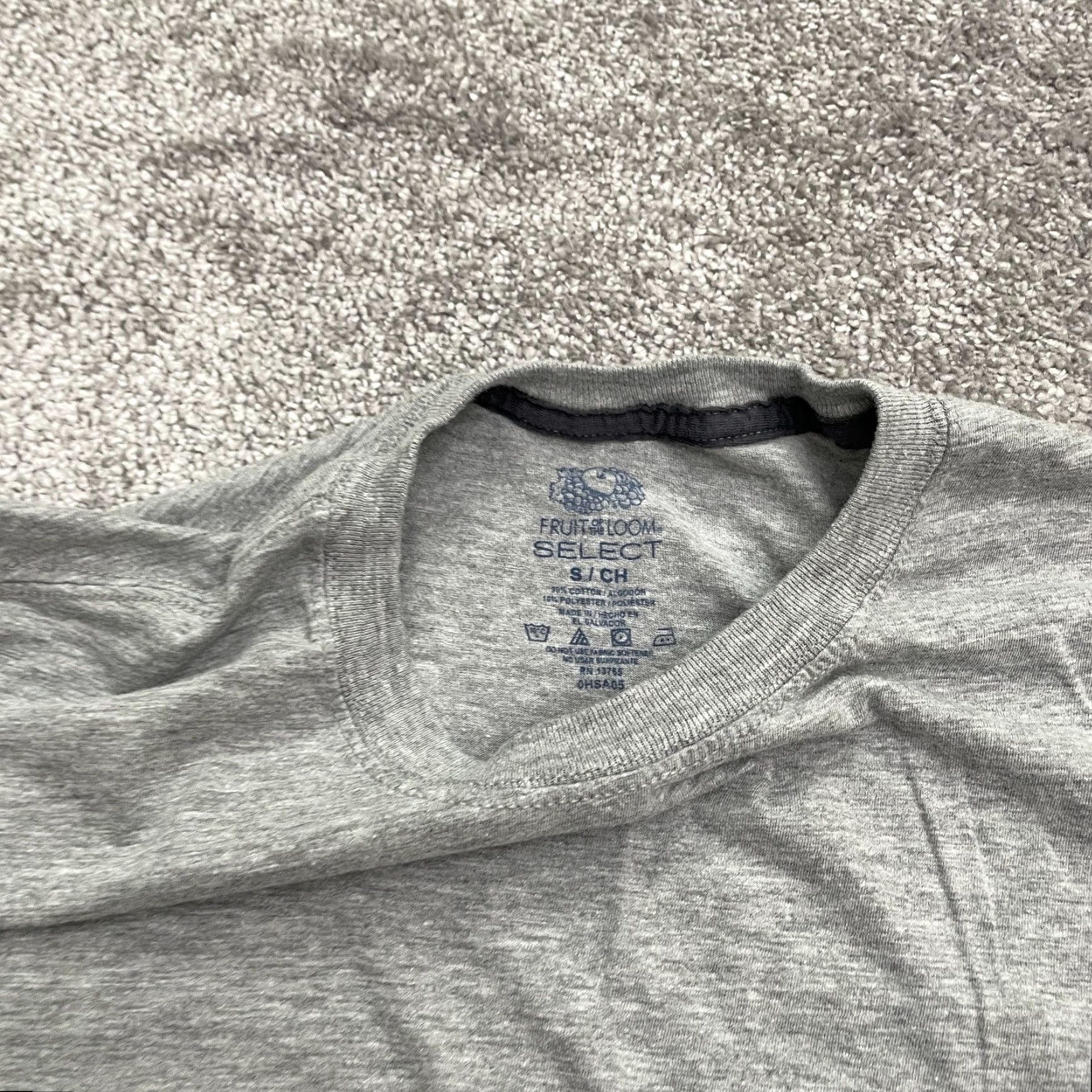 Fruit Of The Loom Fruit of the Loom Long Sleeve Shirt Unisex Small Gray Cotton Tee Classic Outdoor Size US S / EU 44-46 / 1 - 3 Thumbnail