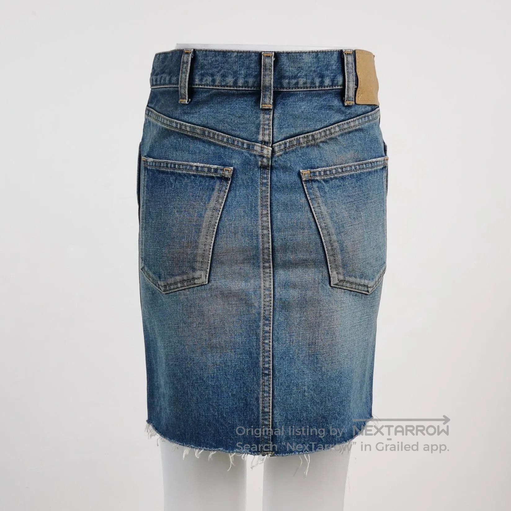 Celine Celine Blue Denim High Waist Skirt. Size 28" / US 6 / IT 42 - 3 Thumbnail