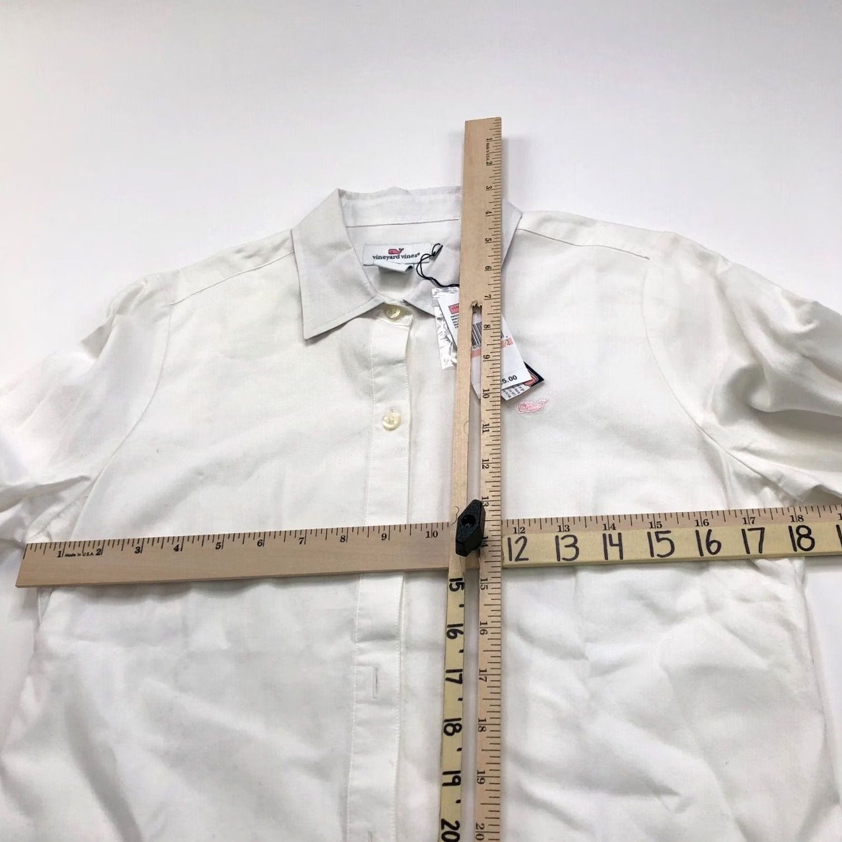 Vineyard Vines VINEYARD VINES Shirt Women's 2 Button Long Sleeve 100% Cotton White Shirt Button-Up Casual All Seasons Womens Size XS / US 0-2 / IT 36-38 - 6 Thumbnail
