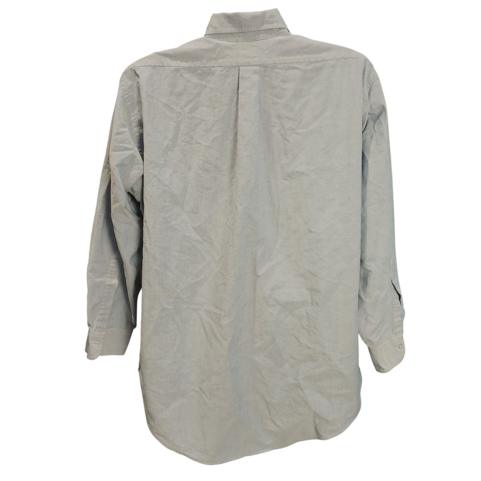 Brooks Brothers Brooks Brothers Men's 17.5 Gray Bttn Front Long Sleeve Shirt Size US L / EU 52-54 / 3 - 2 Thumbnail