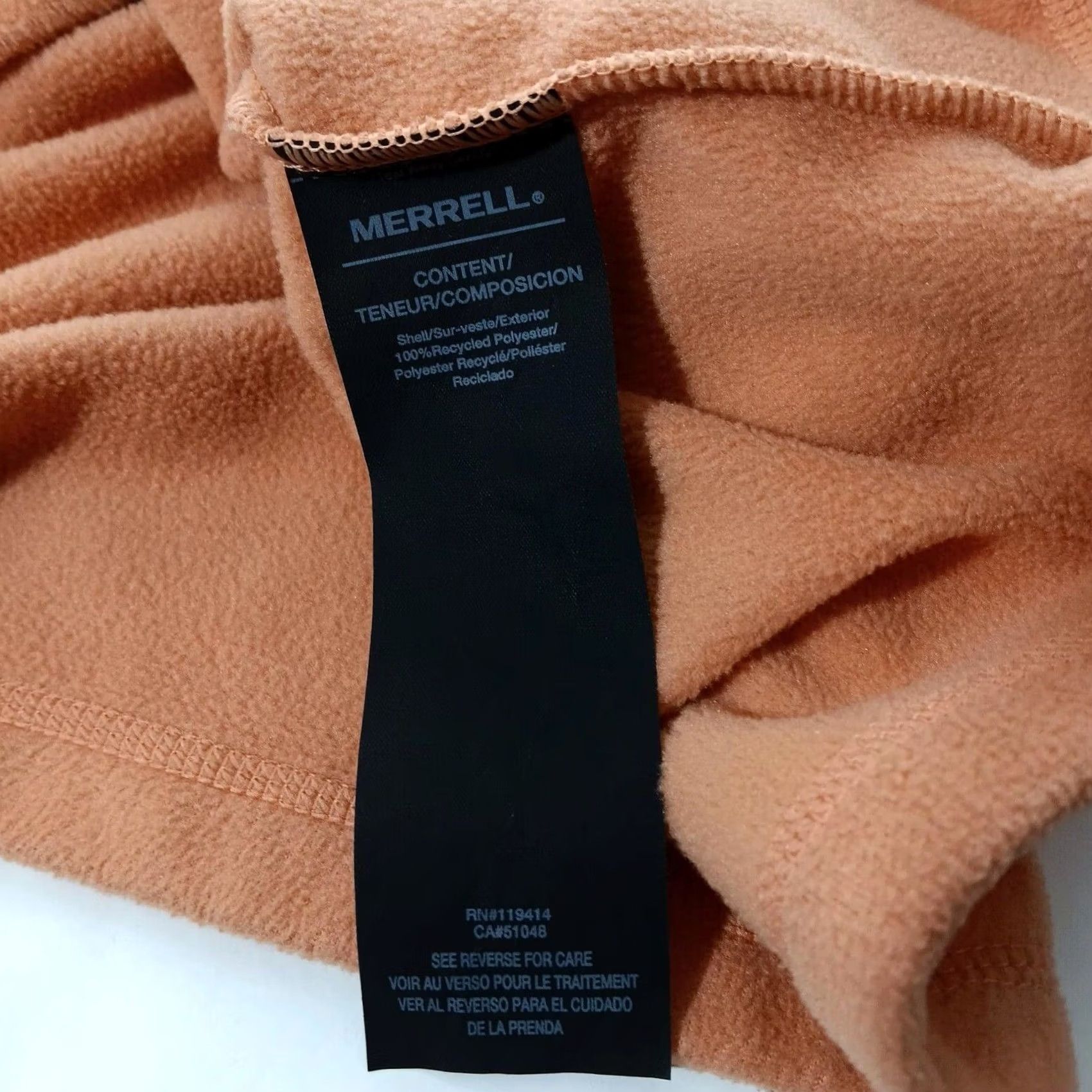 Merrell Merrell Fleece Shirt Jacket Women Medium Orange Pocket Thumb holes 1/4 Zip Hiking Camp Outdoors Merrell Shirt Jacket Womens M Orange Size M / US 6-8 / IT 42-44 - 7 Thumbnail