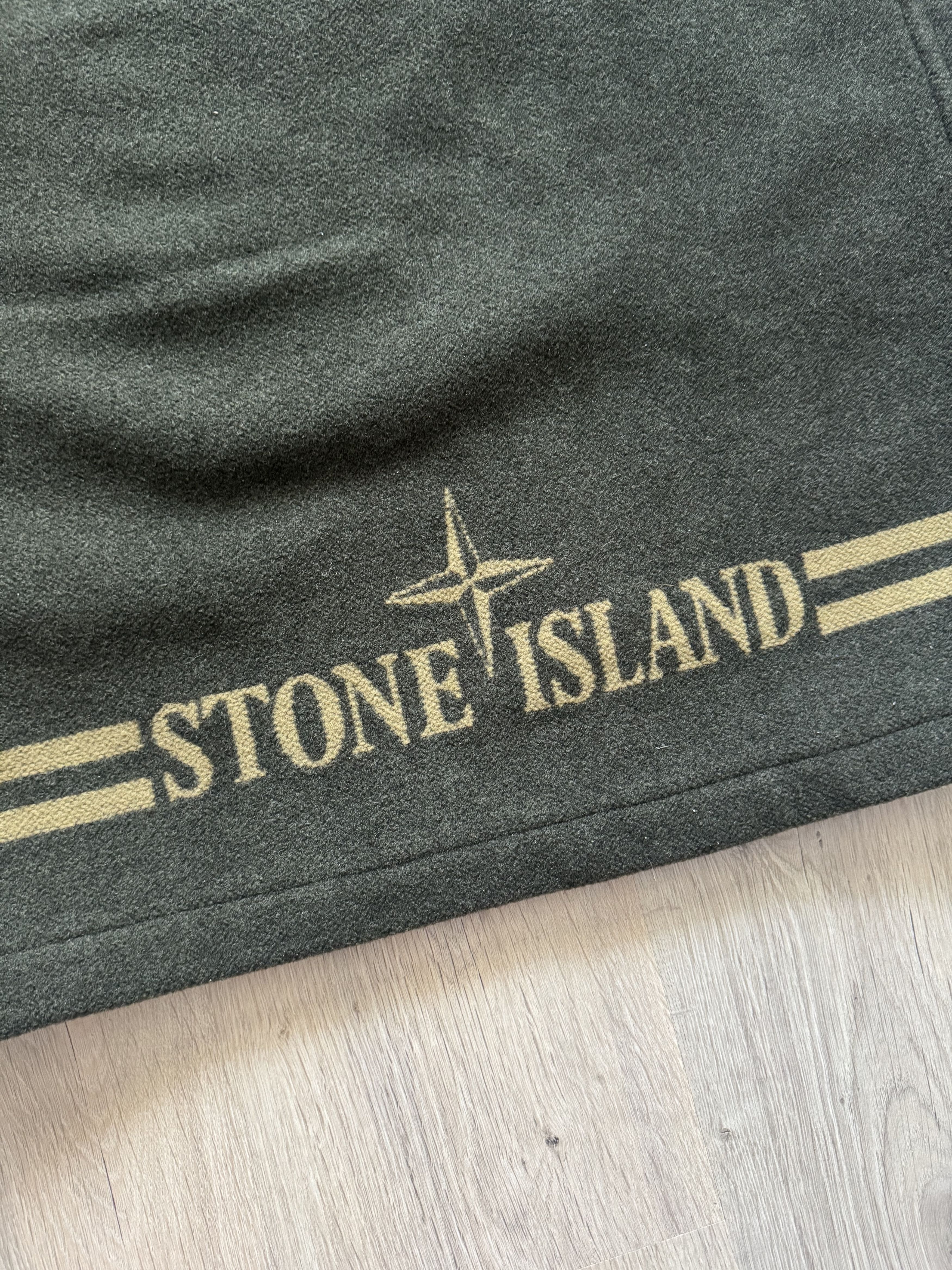 Stone Island Stone Island Panno Jacquard Wool Long Coat Green Jacket Size US S / EU 44-46 / 1 - 10 Thumbnail