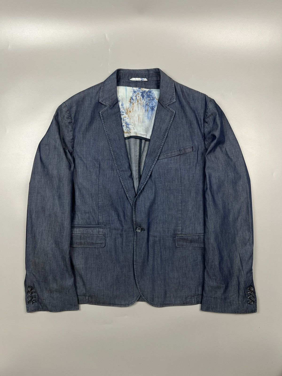 Dolce & Gabbana Dolce & Gabbana One Button Denim Blazer (Y0366) Size 40R - 1 Thumbnail