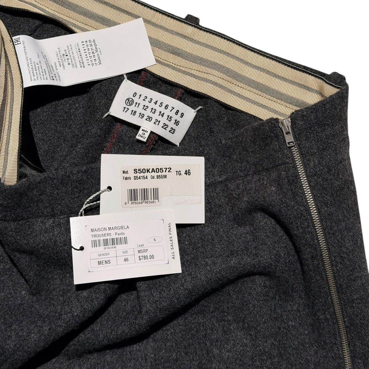Maison Margiela Pleated side zip wide leg trouser Size US 30 / EU 46 - 2 Thumbnail