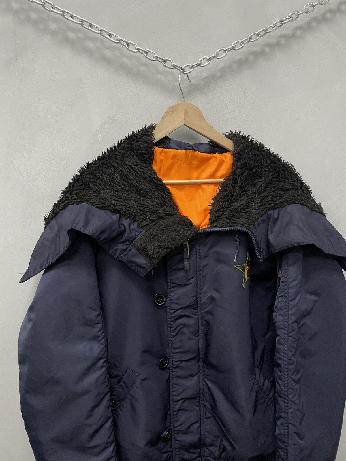 Vintage VINTAGE ZIP HOOD ALPHA NYLON BOMBER JACKET MILITARY 90s Size US L / EU 52-54 / 3 - 2 Thumbnail
